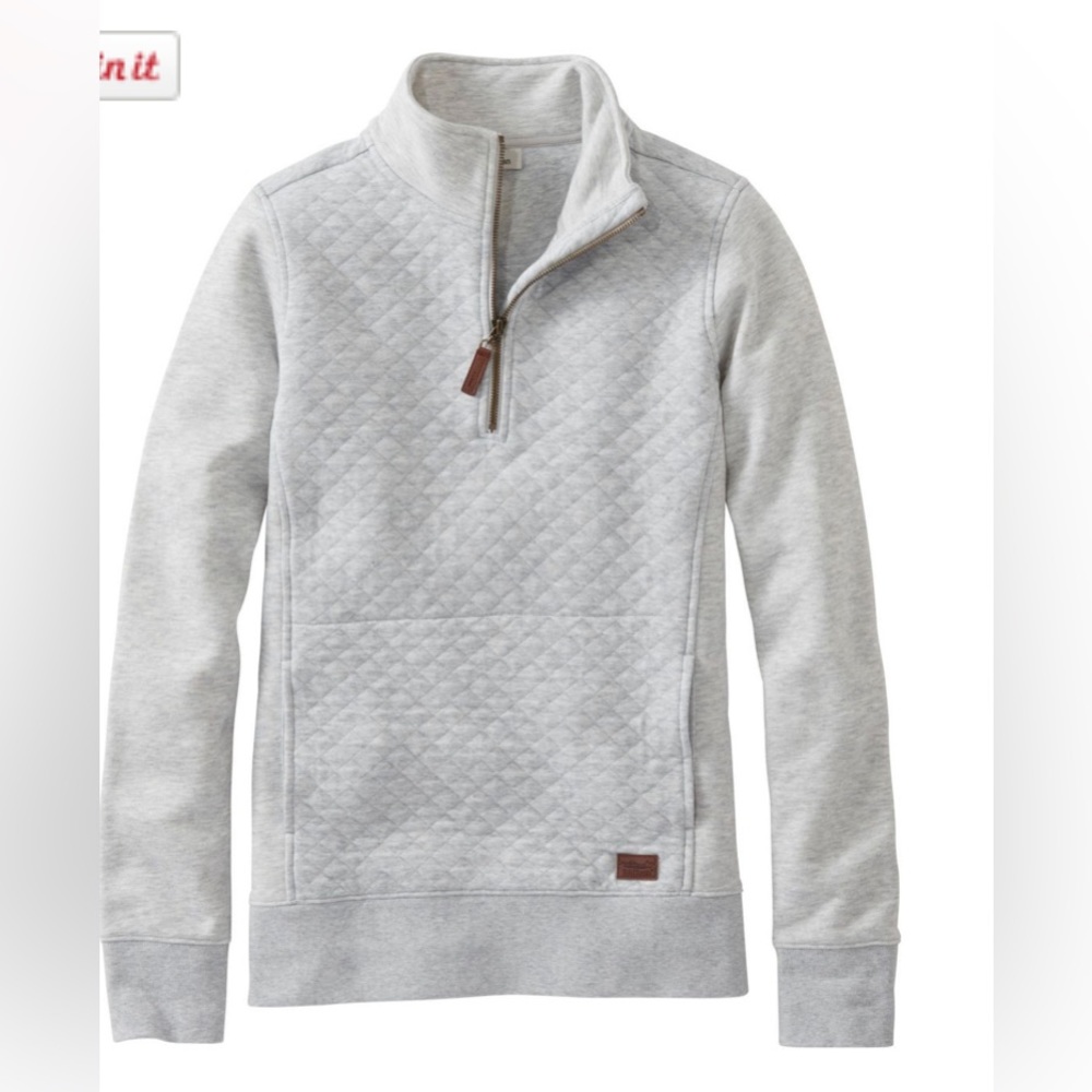 LL Bean Women's Quilted Quarter-Zip Pullover